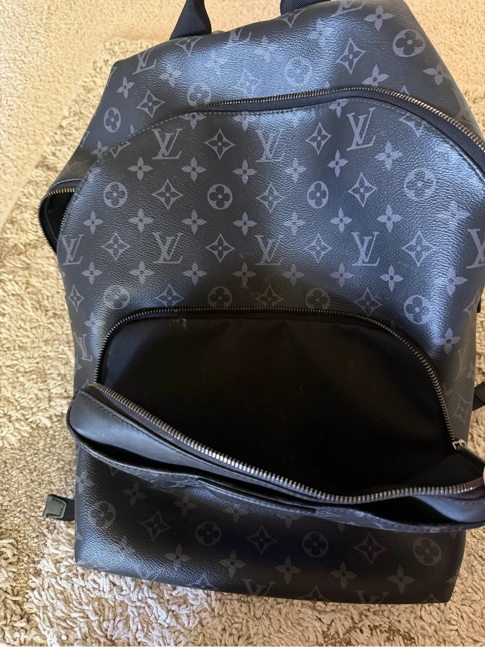 Louis Vuitton Monogram Eclipse Canvas Backpack in Black